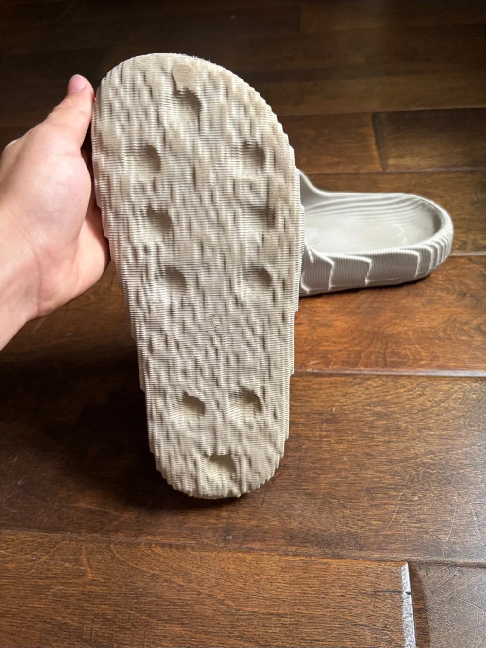 adidas Men's Light Beige Slide Sandals